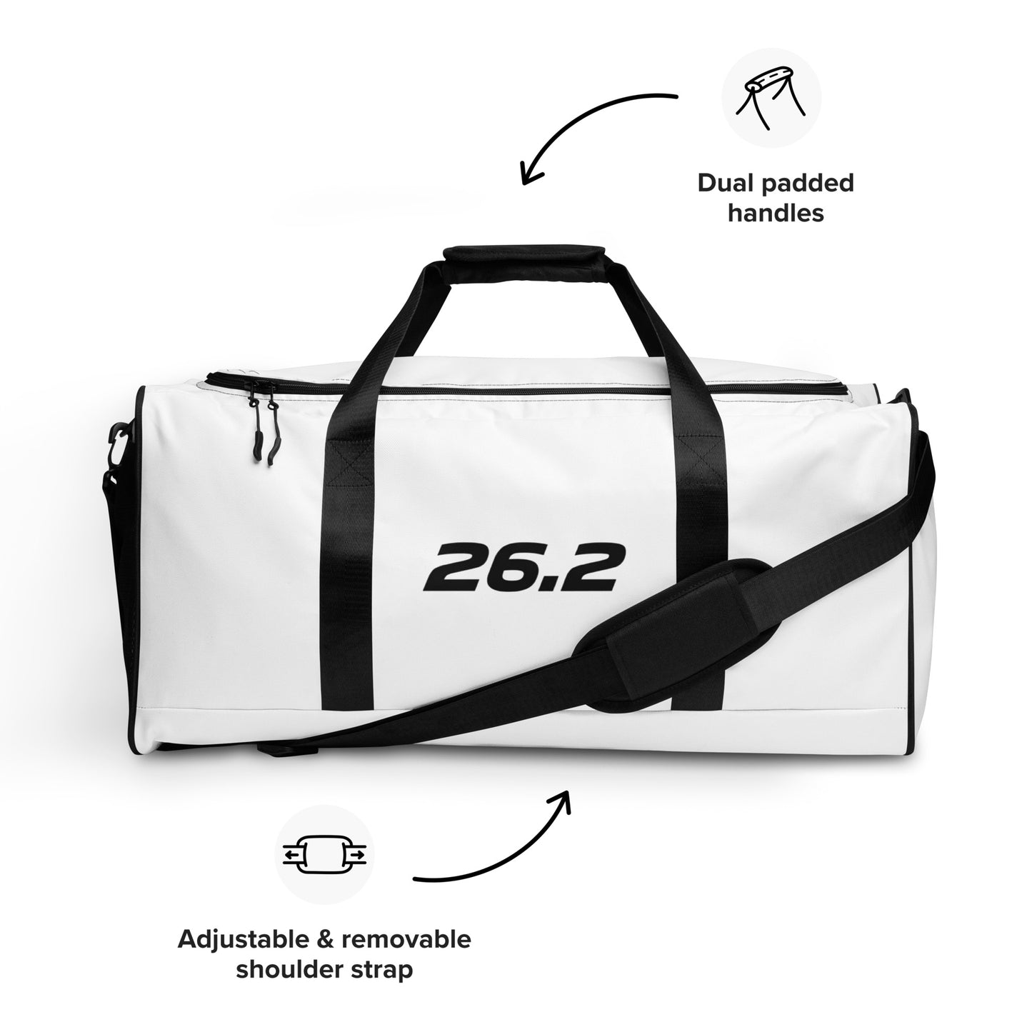 26.2 Premium Sport Duffel Bag White