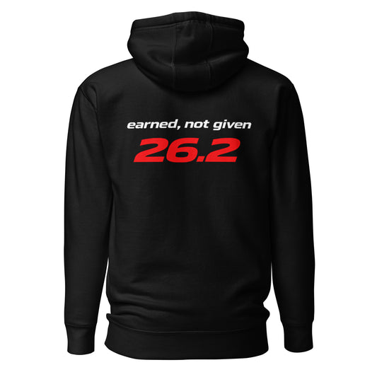 earned, not given 26.2 | mindset hoodie