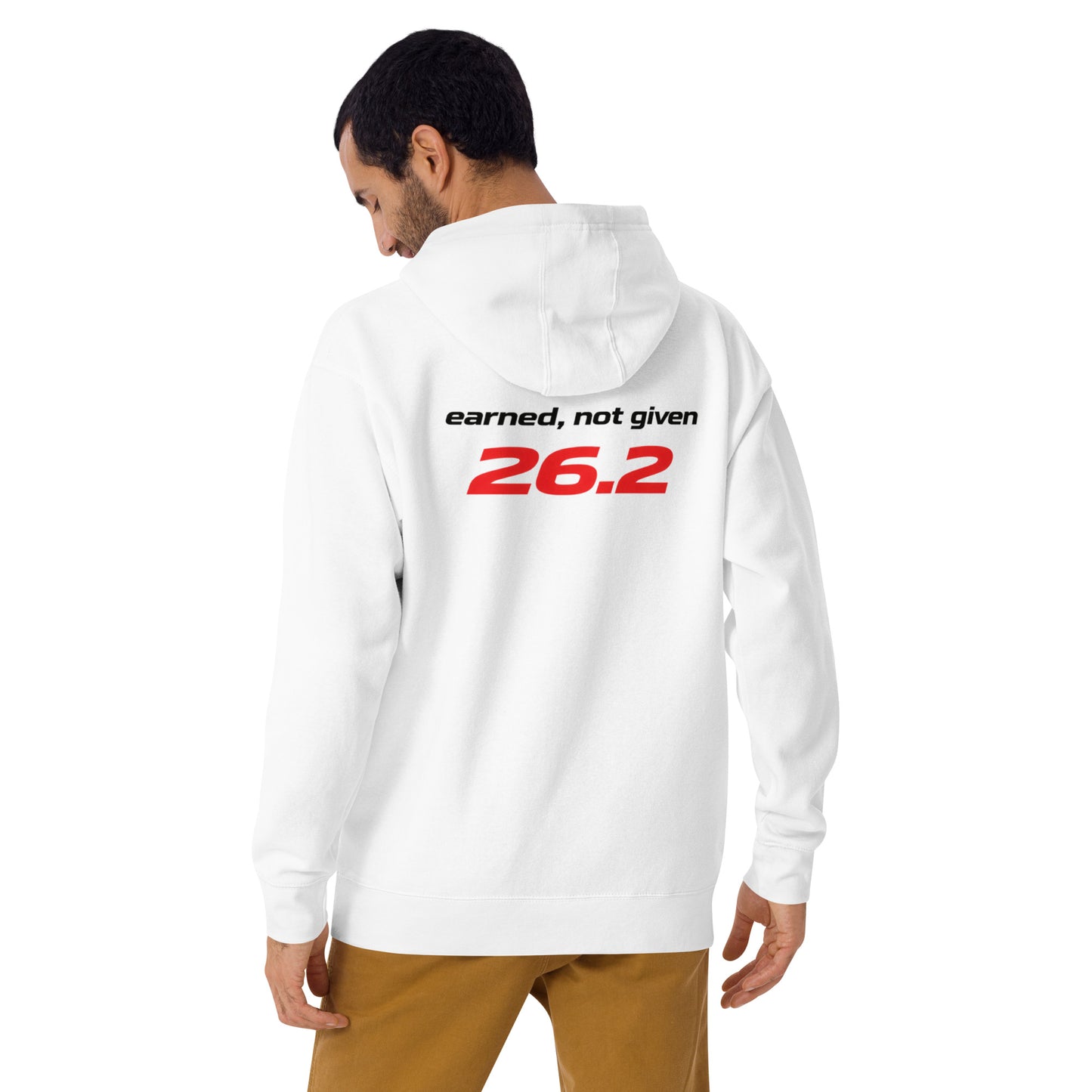 earned, not given 26.2 | mindset hoodie